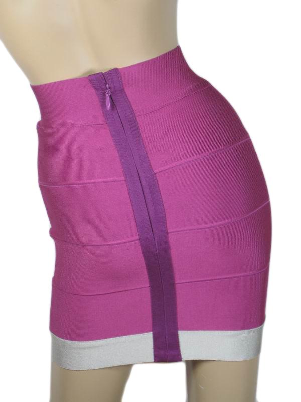Herve Leger Mini Skirts Purple